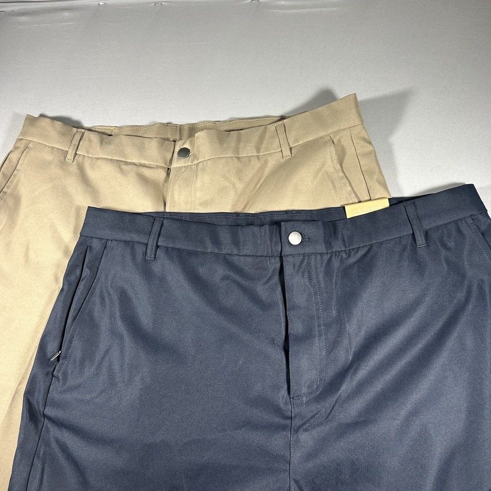 Wowie Men's Daily Chino Pants Bundle 38x30 Navy Khaki Slim Fit Stretch Lot of 2 - Picture 2 of 14
